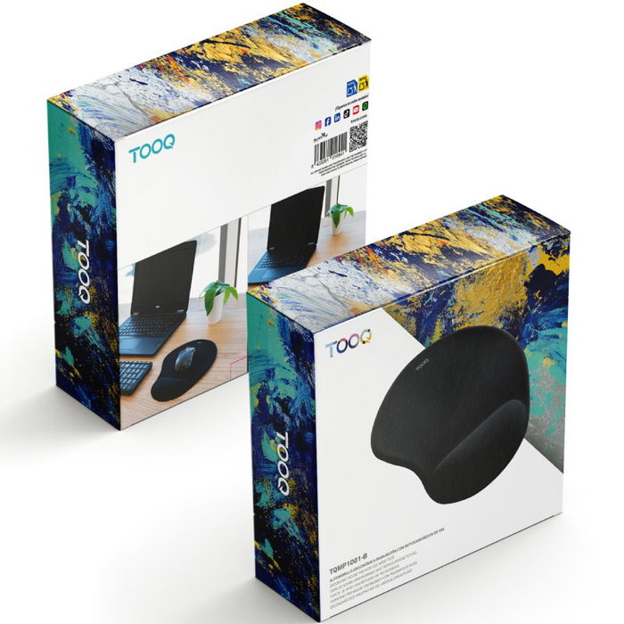 Tooq Alfombrilla Ergonómica con Reposamuñecas de Gel Negro TQMP1001-B Tooq Alfombrilla Ergonómica con Reposamuñecas de Gel Negro TQMP1001-B